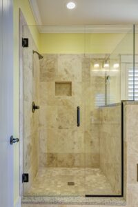 removing hard water from showers - dean's window cleaning