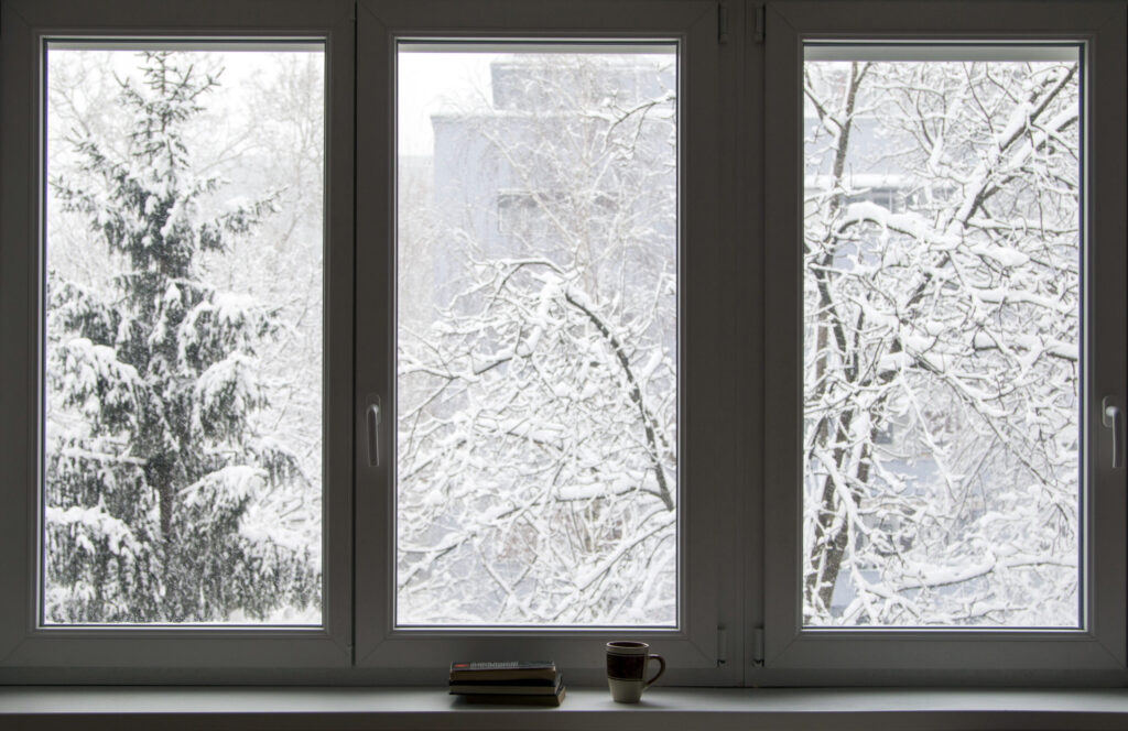 Winter window cleaning
